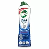Viss Max Power Scheuermilch Pure White Reinigungsmittel mit Aktivbleiche entfernt Verfärbungen für ein strahlendes Weiß 500 ml