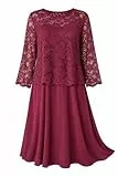 Sheego Damen Kleid Abendkleid Eventkleid Rot Große Größen