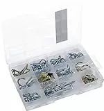 Connex Schraub- und Bilderhaken-Sortiment 242-teilig - Haken & Bildaufhänger im Set - Vorsortiert in praktischer Kunststoffbox - Universell einsetzbar / Haken-Set / Sortimentskasten / DP8500110