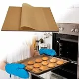 100 Blätter Backpapier Rolle Papierblätter Butterbrotpapier Wachspapier Pommes Papier Pergamentpapier Rolle zum Backen, Kochen, Grillen, Dampfgaren und Airfryer von Baker's Signature (Brown, One size)