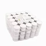 pajoma® Teelichter, Weiß | unbeduftete Teelichter | Brenndauer: 8 Std. - 20g Wachsgewicht, 25 x 38 mm | Gastro, Hochzeit, Dekorieren, Feiern, Entspannen