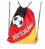 KarnevalsTeufel.de Turnbeutel, mit Kordel Sportbeutel Deutschland WM EM Fanartikel Fußball Germany