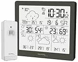 Technoline WD2200 - Wetterstation mit 3 Tage Wettervorhersage, Inklusive Außensender, Daten auf der Station und auf dem Handy (App direct weather)