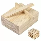 Zocipro 50 Stück Holzklötzchen zum Basteln,160 x 22 x 8mm Holz zum Basteln,Bastelholz klötzchen Holzbausteine Bastelklötzchen Hölzchen 16cm für Heimwerkerprojekte und DIY Deko Schnitzen