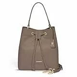 Lazarotti Bologna Damen Henkeltasche aus Echt-Leder | Handtasche mit abnehm- & längenverstellbaren Trageriemen | Bucket Bag 25 cm