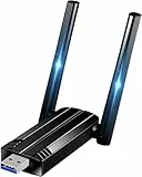 WLAN Stick für PC - WiFi Adapter 1300Mbps Dual Band 2.4GHz/5.8GHz USB 3.0 WLAN Adapter PC mit 2 x 5dBi Antenna PC/Laptop, Kompatibel mit Windows 11/10/8/7/Vista/XP, Mac OS 10.9-10.15