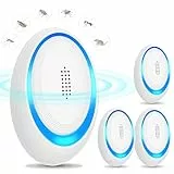 GBARAN Ultraschall-Schädlingsvertreiber, elektronische Insektenschutz-Mausefallen, 4 Packungen für den Innenbereich, Mückenspinnen-Abwehr-Plugin, effiziente Abwehr von Ratten, Spinnen, Mücken, Mäusen