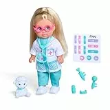 Simba Evi Love Pet Doctor – Puppe (12 cm) als Tierärztin mit Plüsch‑Tier & Arztzubehör, kreatives Rollenspiel für Kinder ab 3 Jahren