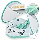 EDWEKIN® Baby Schwimmring 2025 | TÜV-geprüfte Premium-Schwimmhilfe mit UPF50+ Sonnendach & handgemalten Motiven | Für 6–36 Monate | Sicher, bequem & stylisch – idealer Baby- & Kinder-Float