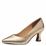 MARCO TOZZI Damen Pumps Spitz Vegan, Gold (Gold), 41 EU