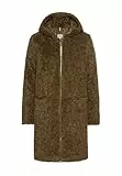 camel active Damen Teddy Mantel mit Kapuze Dunkelkhaki, womenswear-44