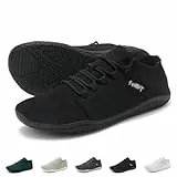 Wizshoe Barfuss Schuhe Damen Herren Barfuß Sneaker Barfußschuhe Turnschuhe Sommer Barfussschuhe Leicht Bequem Barefoot Shoes Sport Fitnessschuhe Laufschuhe Traillaufschuhe Walkingschuhe Schwarz 39 EU