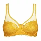 DIM Femme - BH Generous Essentiel x1 | Mit Bügeln | Komfortabler Halt | Transparente Spitze & Tüll Mirabellengelb 90B
