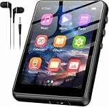 SWOFY 128GB MP3‑Player mit Bluetooth 5.3, 2,4‑Zoll‑Touchscreen, HiFi‑Klang, integriertem Lautsprecher, Aufnahmefunktion & FM‑Radio, erweiterbar auf bis zu 512 GB (Schwarz)