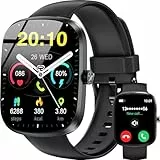 OUKITEL Smartwatch Herren Damen (Anruf Annehmen/Tätigen), 1.91' HD Touchscreen Smart Watch mit Herzfrequenz, 140+Sportmodi Fitnessuhr mit Schlafüberwachung/SpO2, IP68 Wasserdicht für iOS Android
