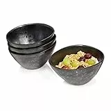 SÄNGER | Müslischalen Tombey aus Steingut, handmade, 4-teiliges Müslischalen Set, Füllmenge: 280 ml, Müsli, Teller Tief, Frühstück | PREMIUM COLLECTION
