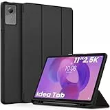 EasyAcc Hülle für Lenovo Idea Tab 11 Zoll Tablet 2025 mit Stifthalter TB-336ZU TB-336FU, Ultra Dünn mit Standfunktion Slim PU Leder Schutzhülle (Schwarz)