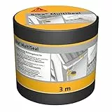 Sika – Dichtungsband MultiSeal Grau-Grün – für den Außenbereich – selbstklebend und wasserdicht – überstreichbar – 3 m x 100 mm