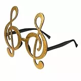 MAGICLULU Musiknotenbrille Für Partys Lustige Requisiten Für Fotoautomaten Eyewear Dekoration Für Musik-Themen-Events Spaßige Partybrillen Für Unvergessliche Erinnerungen