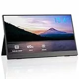 CUQI Portable Monitor, 15.6 Zoll FHD Tragbarer Monitor, 1920x1080 HDR IPS Mobiler Monitor mit Type-C HDMI für Laptop/PC/Raspberry Pi/Smartphone/Mac/Xbox/PS4/Switch