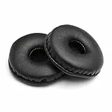 Ersatz-Ohrpolster Leder-Ohrpolster Ersatz-Ohrpolster-Kit für die meisten Kopfhörermodelle geeignet: Universaldurchmesser 55 mm (1 Paar schwarz)