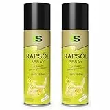 Spraytive 2 x 400 ml Rapsöl-Spray mit feinem Buttergeschmack – ideal zum Kochen, Backen, für Salate sowie als Airfryer-, Grill- und Heißluftfritteusen-Spray - 100% VEGAN & kalorienbewusst genießen