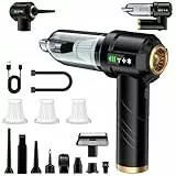 RABIGALA Handstaubsauger Akku 4-in-1, 28000PA Auto Staubsauger Stark mit Bürstenloser Motor, Handstaubsauger Kabellos, 3-Gang 250000 U/min Autostaubsauger für Auto, Küche, Haus & Tierhaar Reinigung