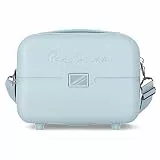 Pepe Jeans Accent Anpassbarer Kulturbeutel mit blauem Schultergurt 29 x 21 x 15 cm, starres ABS, 9,14 l, 0,84 kg