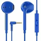 LUDOS Zenith Kopfhörer In Ear Kopfhörer mit Kabel und Mikrofon, 2-Jahre Garantie, In Ear Ohrhörer, 3,5 mm Klinkenstecker Earbuds, Satte Bässe Earphones, Headphones für iPhone, iPad, Samsung - Blau