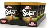 Nissin Cup Noodles Soba Cup - Japanese Curry, 8er Pack, Wok Style Instant-Nudeln japanischer Art mit Curry-Sauce und Gemüse, schnell im Becher zubereitet, asiatisches Essen, vegetarisch (8 x 90 g)