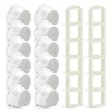 Katzenbrunnen Filter für PetSafe Drinkwell, 12 Stück Ersatzfilter & 12 Stück Schaumfilter, Katzenbrunnen-Ersatzkohlefilter für Avalon Pagoda Gallon Sedona Seascape Seaside Butterfly