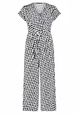 Betty Barclay Damen Jumpsuit mit Eingrifftaschen 42, Dunkelblau/Weiß