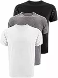 UEEKO Herren 3 Pack Tshirts Crew Neck Tshirt Sport for Herren L