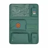LÄSSIG Autoorganizer Autorücksitzorganizer Rücksitztasche für Auto zum Hängen zusammenklappbar/Car Wrap-to-Go Dark Green