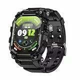 Lazmin112 4G-SIM-Karte Android-Smartwatch, 2,06-Zoll-Touchscreen, 3 GB + 32 GB, WLAN, GPS, Bluetooth, NFC, Aktivitäts-, Gesundheits- Und Fitness-Tracking, Telefonieren, SMS, Kamera (Black)
