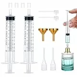 Segbeauty Parfüm Spritze 10ml, Pump und Pipette, Metall Trichter Set, Transfer Werkzeug für Arfum Zerstäuber für Unterwegs, Parfümnachfüll Werkzeug Set