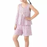 XINYUNZU Bekleidungssets für Mädchen Baumwolle Sommer Outfit Top Ärmellos und Shorts 2-Teiliges Set Freizeitanzug Shirt + Kurze Hose Kinderkleidung Mädchenbekleidung Kinder Wassermelonenrot 5-6 Jahre