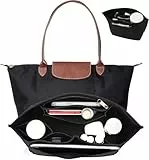 Umiup Tascheneinsatz-Organizer für Longchamp Le Pliage, Handtaschen Organizer Filz Taschenorganizermit Multifunktionalen Taschen Großes Fassungsvermögen für Longchamp Large/Medium/Small