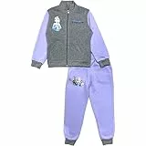 E plus M Frozen Trainingsanzug für Mädchen 2-teiliges Reißverschluss Jogginganzug Sportswear Geschenk für Mädchen (DE/NL/SE/PL, Numerisch, 110, Regular, Grau)