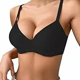 Generisch Sport BH Damen BH Starker Halt Push Up Bra Baumwolle Tshirt BHS Bügellos Wireless Seamless Stütz Große Größen Bequem Soft Schlaf Bralette Anti Sagging Yoga Outdoors Beige Shapewear 75c 90b