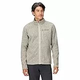 Marmot Herren Drop Line Jacket, Warme Fleecejacke, Outdoor-Jacke mit durchgehendem Reißverschluss, atmungsaktiver und windbeständiger Sweater, Birch Bark Heather, M
