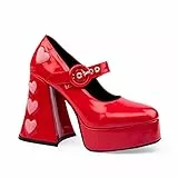 LAMODA Damen Love Sick Court Shoe, Red Patent, 36 EU