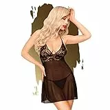 Penthouse, Kleid, Negligee, verschiedene Größen, Dessous, 'Bedtime story', 2 Teile, schwarz, Größe:M-L