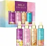 So…? Unique Mini Mist Damen-Geschenkset mit Vanille-Süßigkeiten, Zuckerwicke, Trüffelcreme und Kaschmir, Body Mist Duftspray-Set (4 x 50 ml)