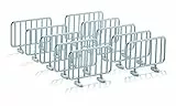siku 2464, Absperrgitter, 1:32, Metall, Silber, 10 Stück, Viele Funktionen, Sortiert
