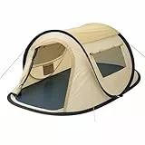 CampFeuer Zelt Quiki für 2 Personen | Creme/Beige | Wurfzelt Aufbau in 2 Sekunden, Wasserabweisend | Quicktent für Festival, Camping und mehr | Pop Up Zelt, Campingzelt, Automatik Zelt