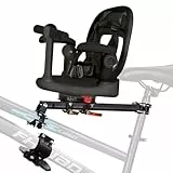 auvstar Kindersitz Fahrrad Vorne,Mountainbike Kindersitz,Sitz Um 360° Schwenkbar,Schnellspanner,Mit Fußstütze,Armlehnen,Gitter,Sicherheitsgurten,Geeignet Für Kinder Im Alter Von 1-3 Jahren (Schwarz)