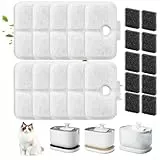 20 Stück Katzenbrunnen filter, Filter katzenbrunnen für Dockstream Trinkbrunnen für Katze PLWF105/PLWF115/PLWF005, Trinkbrunnen filter-Set, 10 Katzenfilter + 10 schwarze Schwämme