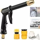 Power Jet Hochdruckpistole, Hochdruckreiniger Für Gartenschlauch, Powerjet Hochdruckpistole Gartenschlauch/Spritze/Aufsatz, Für Autowäsche, Garten & Terrasse (Black)