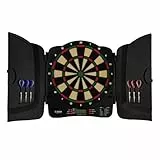 KOTO – Elektronisches Dartboard Classique Soft (39x1,5x43,3 cm), 6 Softdarts, 32 Spiele, 590 Varianten, Für Kinder und Erwachsene